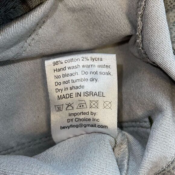 Bevy Flog Shely Original Pant Silver Sage Gray Snakeskin Print Cotton Size 24 (2 - Picture 8 of 11